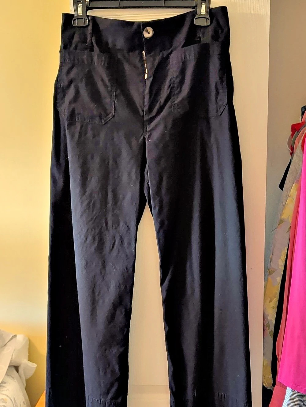 Maeve The Colette Crop Wide-Leg Pants Black Waist 28